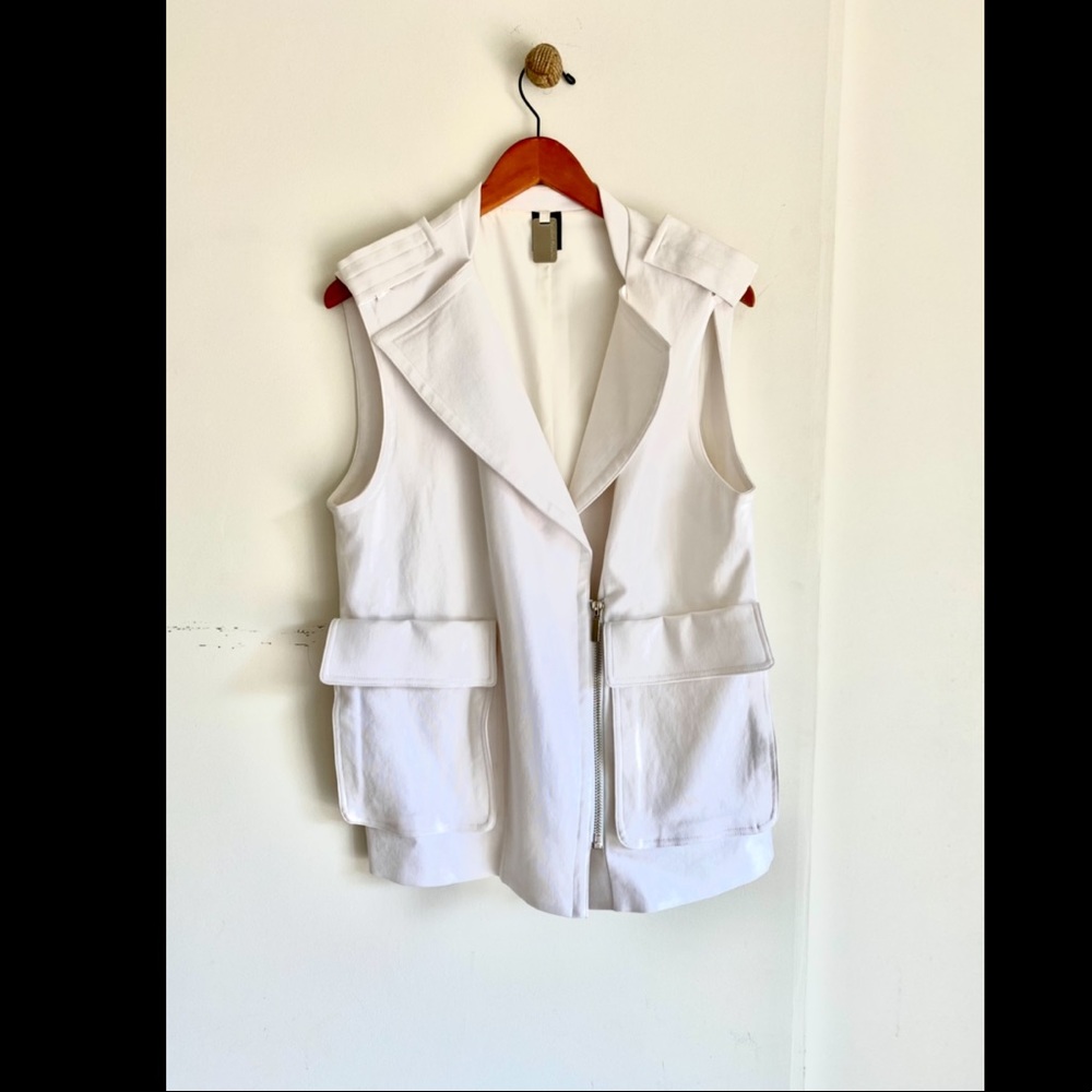 White Suit Moto / Safari Vest